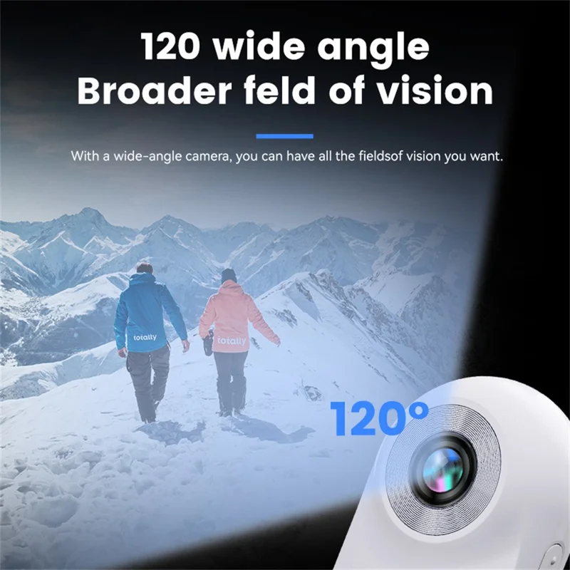 H2 Mini Action Camera 1920 x 1080P 120 Degree Wide Angle Magnetic Back Clip (without TF Card) - White