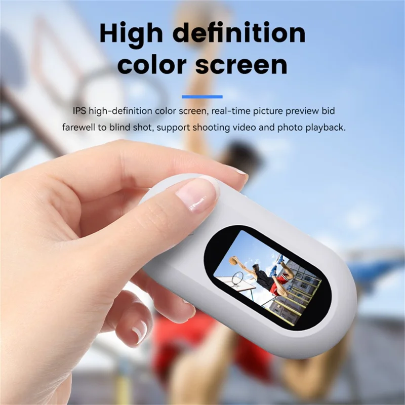 H2 Mini Action Camera 1920 x 1080P 120 Degree Wide Angle Magnetic Back Clip (without TF Card) - White
