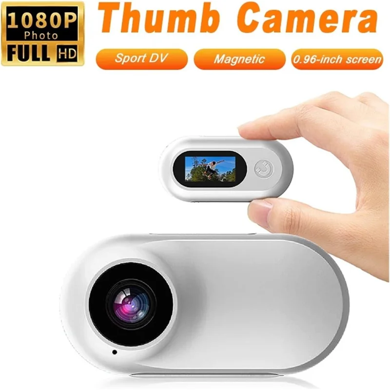 H2 Mini Action Camera 1920 x 1080P 120 Degree Wide Angle Magnetic Back Clip (without TF Card) - White