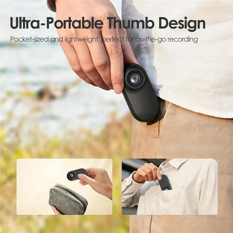 H2 Mini Action Camera 1920 x 1080P 120 Degree Wide Angle Magnetic Back Clip (without TF Card) - White