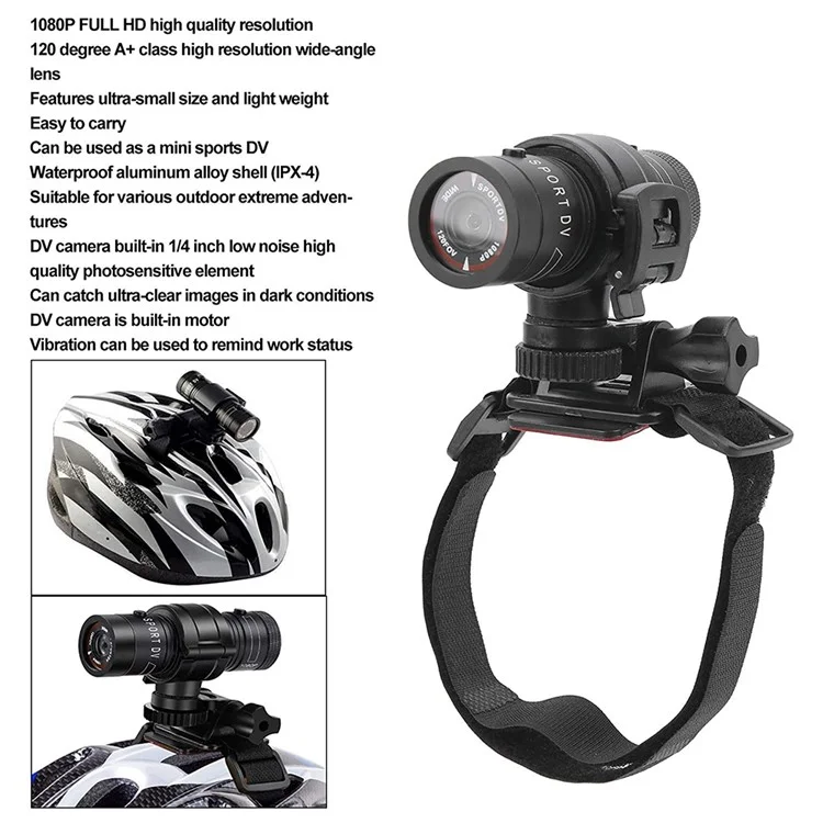 Cámara de acción deportiva H42A 1080P HD para bicicleta, motocicleta, casco Cámara DV Camcorder para actividades al aire libre