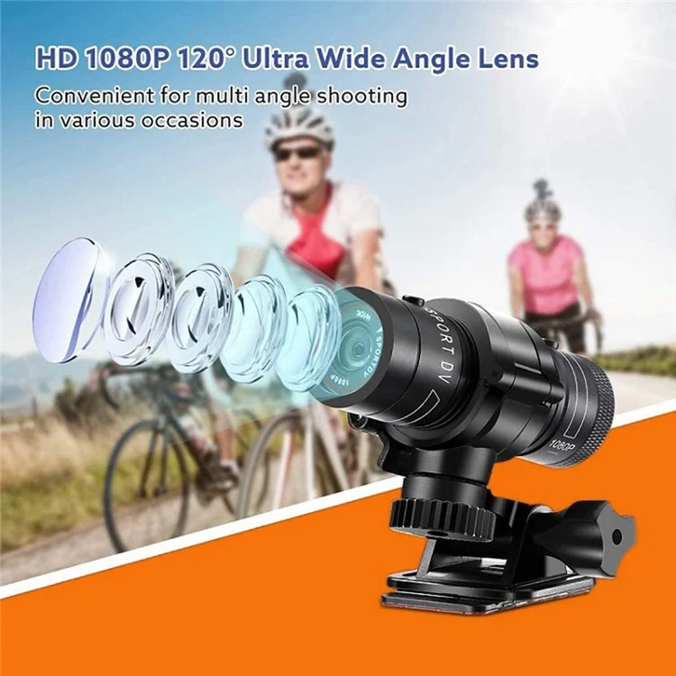 Cámara de acción deportiva H42A 1080P HD para bicicleta, motocicleta, casco Cámara DV Camcorder para actividades al aire libre