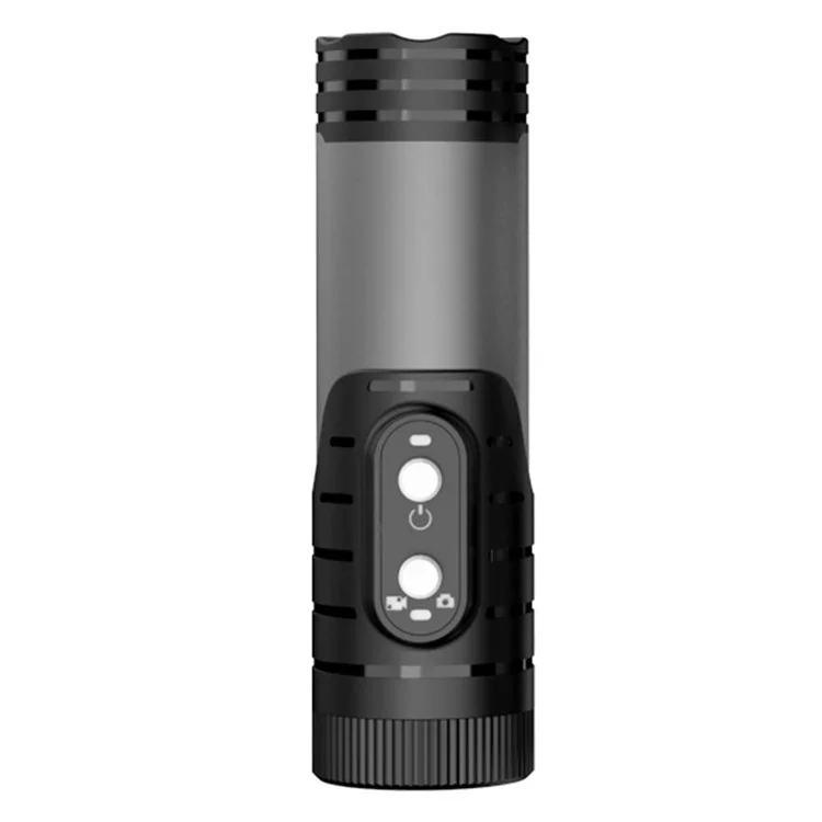 H68A Bike Motorcycle Helmet Camera HD 1080P WiFi Flashlight Camera Waterproof Sports DV Camera - Black