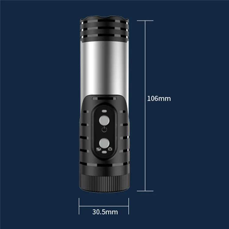 H68A Bike Motorcycle Helmet Camera HD 1080P WiFi Flashlight Camera Waterproof Sports DV Camera - Black