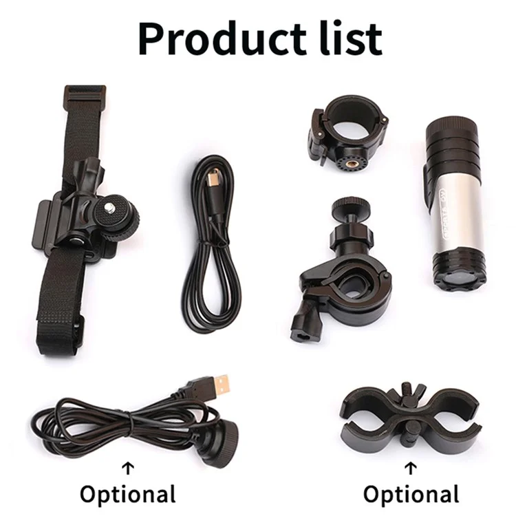 H68A Bike Motorcycle Helmet Camera HD 1080P WiFi Flashlight Camera Waterproof Sports DV Camera - Black
