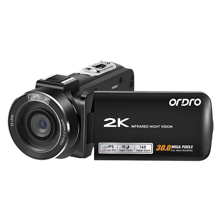 ORDRO Z63 16X Digital Zoom Full HD 2K 3.0-inch Touch Screen Digital Camera, Standard Version - EU Plug