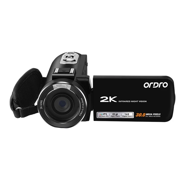 ORDRO Z63 16X Digital Zoom Full HD 2K 3.0-inch Touch Screen Digital Camera, Standard Version - EU Plug