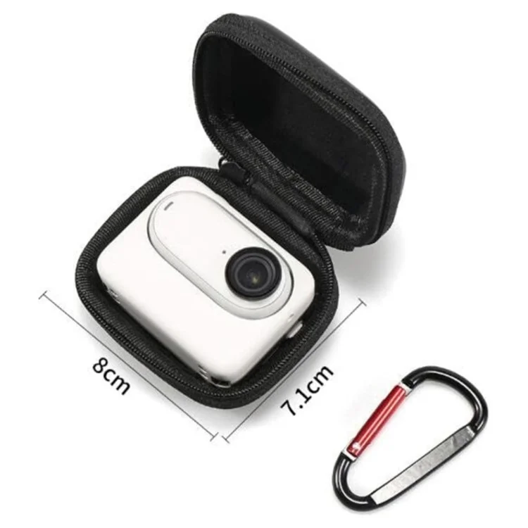 Pour Insta360 GO 3 / 3S Sports Camera Hard Shell EVA Storage Bag Sac de rangement à fermeture éclair antichoc