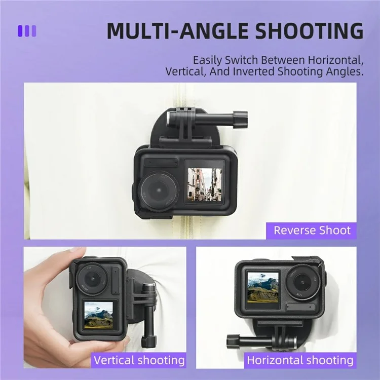 For GoPro Hero 12 / 11 / 10 / 9 / 8 / DJI Osmo Action 3 / 4 Action Camera Neck Hanging Magnetic Bracket Camera Mount Adapter