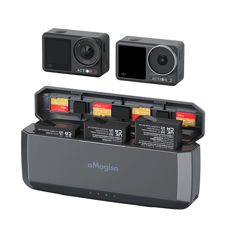 AMAGISN 7710mAh Быстрая зарядка Power Bank для DJI Osmo Action 4 / 3 Action Camera Accessories