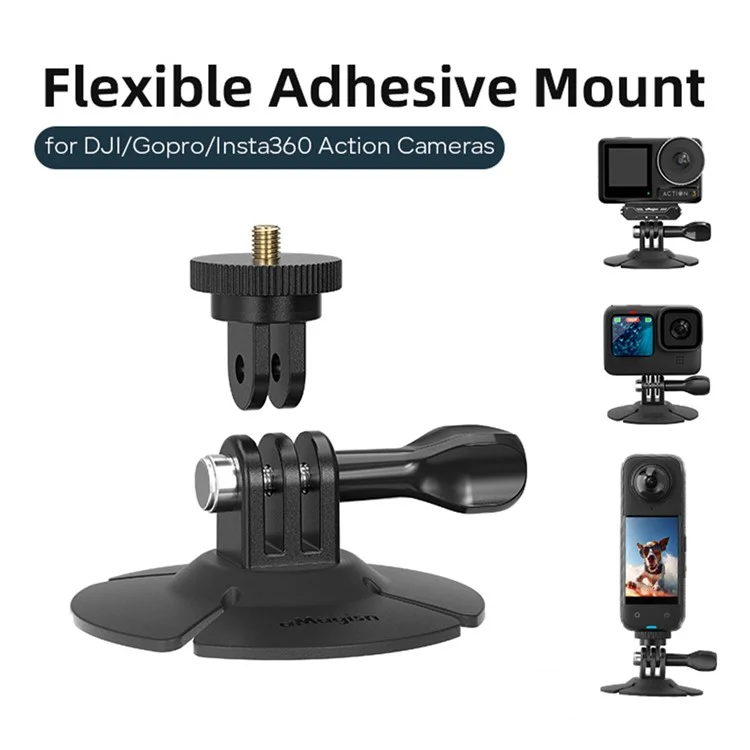 AMAGISN Flexible Adhesive Mount for Action Cameras Helmet Accessory for DJI, Gopro, Insta360