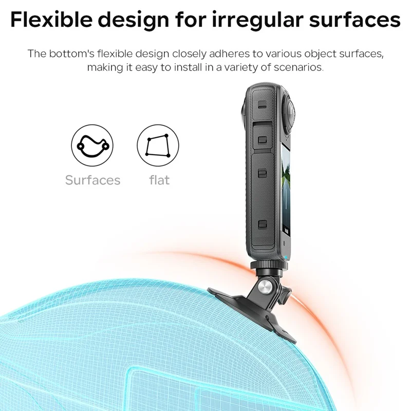 AMAGISN Flexible Adhesive Mount for Action Cameras Helmet Accessory for DJI, Gopro, Insta360