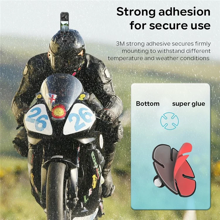 AMAGISN Flexible Adhesive Mount for Action Cameras Helmet Accessory for DJI, Gopro, Insta360