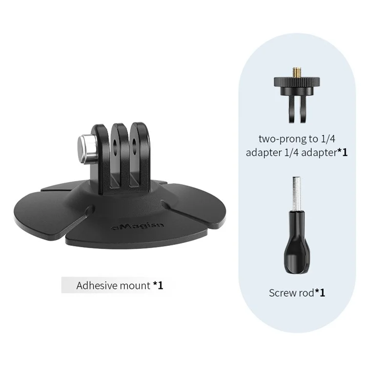 AMAGISN Flexible Adhesive Mount for Action Cameras Helmet Accessory for DJI, Gopro, Insta360
