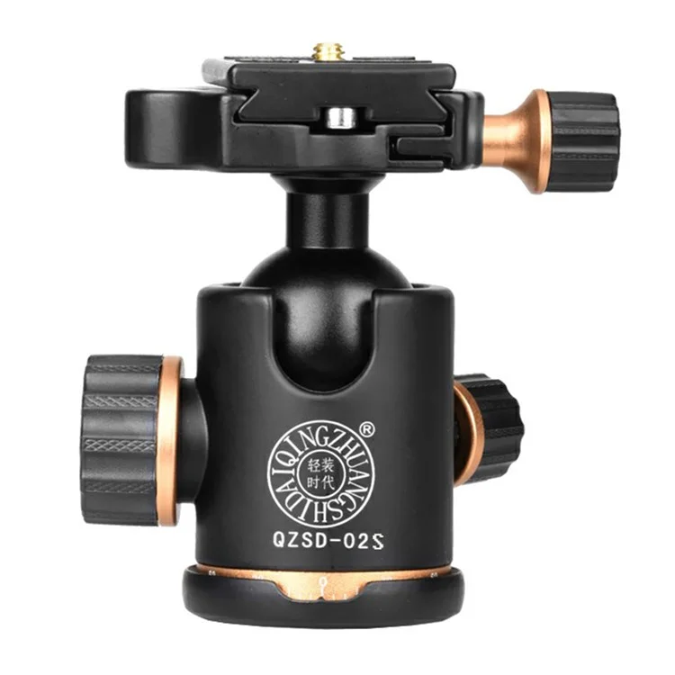 QZSD Q02S Support de Cardan en Alliage d'Aluminium pour Appareil Photo Reflex 36mm