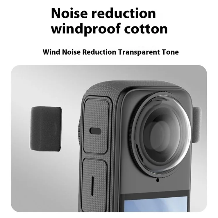 BRDRC 6Pcs For Insta360 X5 / Insta360 X4 / X3 / ONE X2 Mic Wind Muff Camera Noise Reduction Sponge Video Muffler Accessories