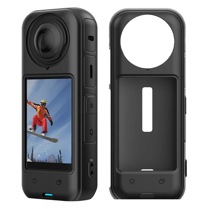FLYMILE Pour Insta360 X4 Action Camera Protection Case Anti-Rayure Silicone Cover