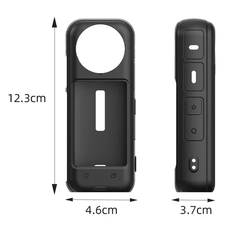 FLYMILE Pour Insta360 X4 Action Camera Protection Case Anti-Rayure Silicone Cover