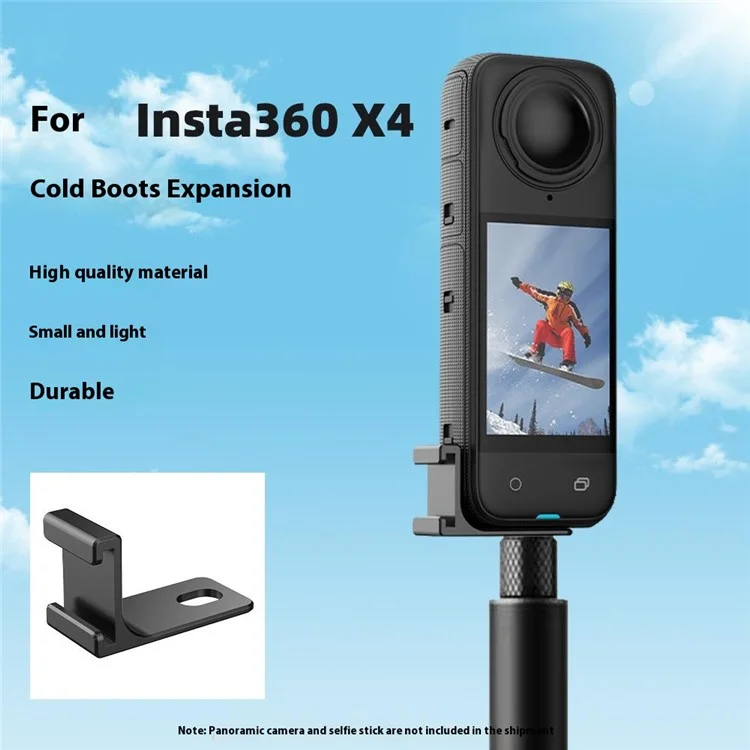 FLYMILE For Insta360 X5 / Insta360 X4 / X3 / ONE X2 Cold Shoe Mount Adapter Camera Expansion Bracket