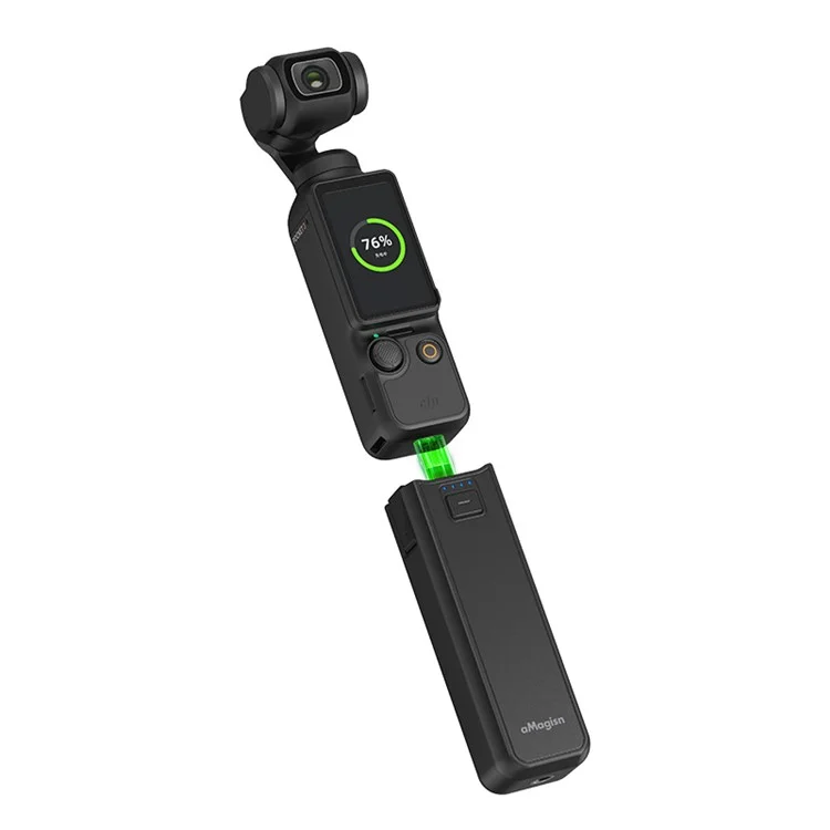 AMAGISN Pour DJI Osmo Pocket 3 Batterie Poignée 4500mAh Power Stick avec 1/4 Pouce Port de Montage