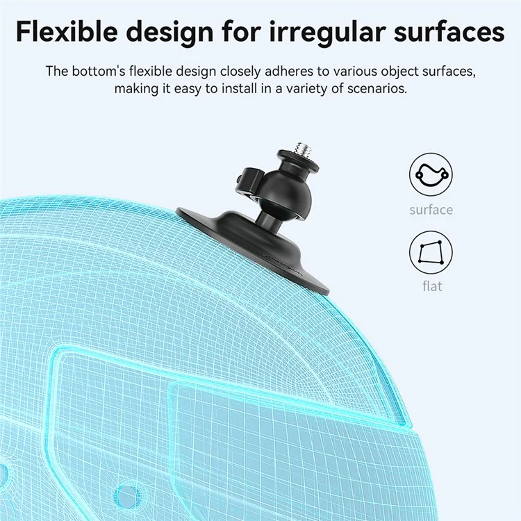 AMAGISN For DJI / GoPro / Insta360 Sports Camera Joint Ball Flexible Mount Adhesive Base - 1 / 4 Screw