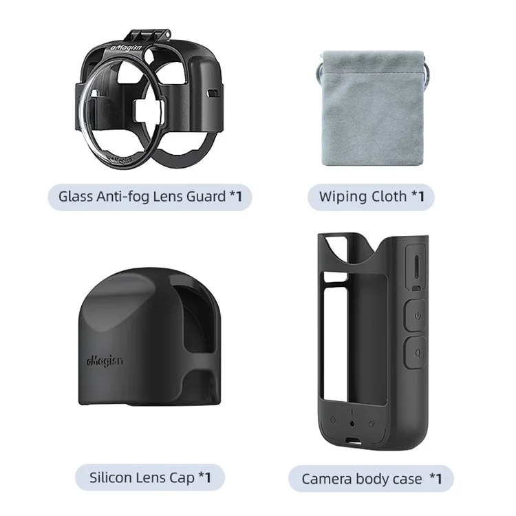 Amagisn Für Insta360 X3 Glass-anti-fog-objektiv-schutzschutz Mit Silikonlinsenkappe, Kamerafall