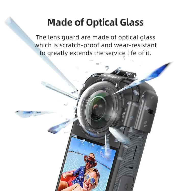 Amagisn Für Insta360 X3 Glass-anti-fog-objektiv-schutzschutz Mit Silikonlinsenkappe, Kamerafall