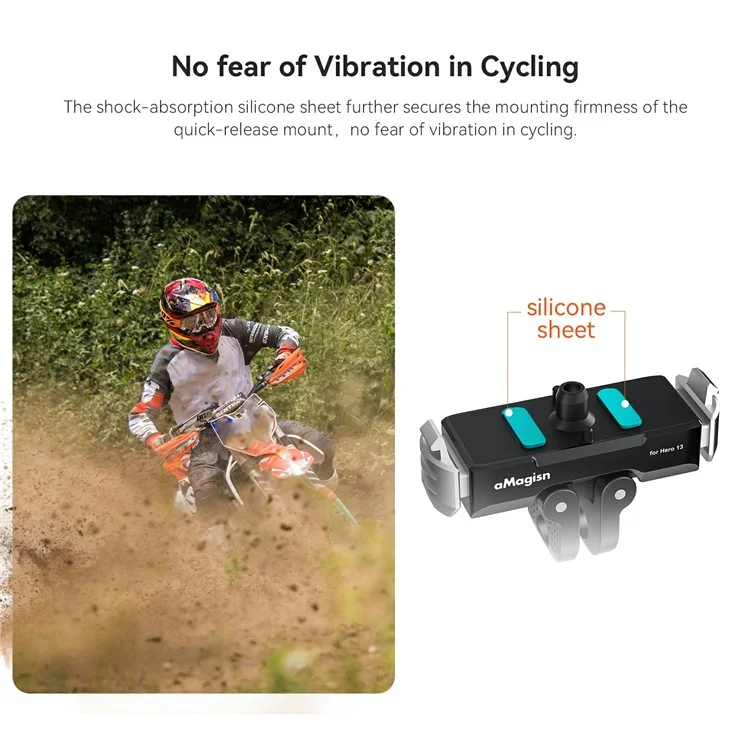Amagisn Für GoPro Hero 13 Magnetic Metall Schnellfreisetzungsmontage Dual Interface Adapter Basiszubehör