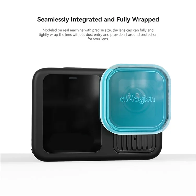 AMAGISN Capuchon d'Objectif en Silicone pour Caméra GoPro Hero 13, Accessoire de Protection Complète pour Caméra d'Action