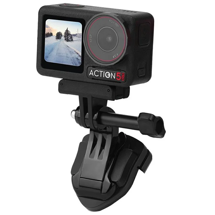 Flymile Pour GoPro Hero 13 / DJI Osmo Action 5 Pro / Pocket 3 Sports Camera Motorcycle Wicshield Pramp Set - Noir