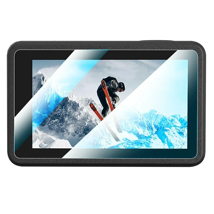 BRDRC 2 Set Temperred Glass Film Pour DJI Osmo Action 5 Pro 0,4 mm Protecteur D'écran + Protecteur D'objectif