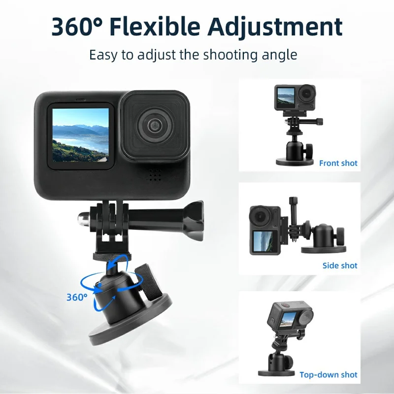 BRDRC Magnetic Camera Mount 360-Degree Rotation Ball Head - Black