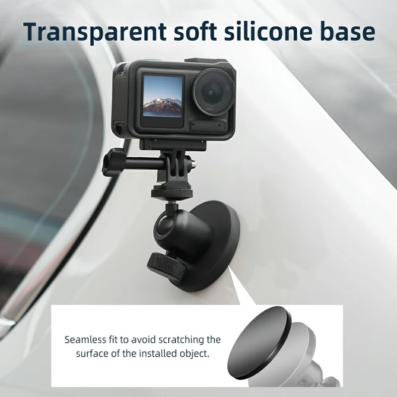 BRDRC Magnetic Camera Mount 360-Degree Rotation Ball Head - Black