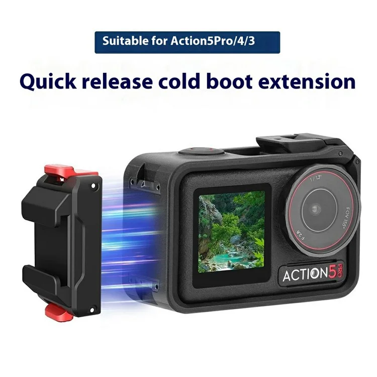 BRDRC Per DJI Osmo Action 5 Pro / Azione 4 / Azione 3 Kit di Espansione Delle Scarpe Fredde - Nero