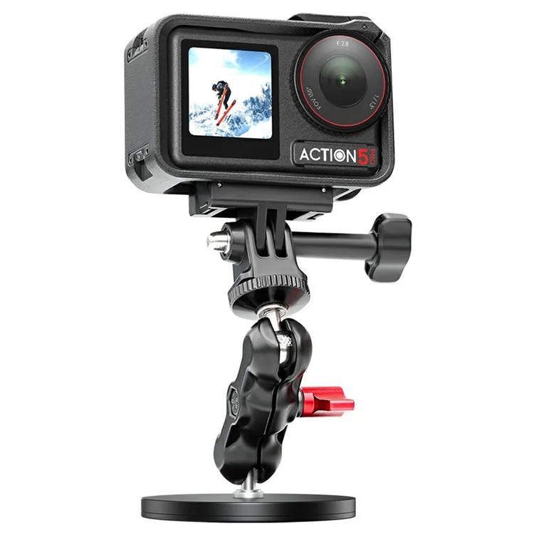 FLYMILE Action Camera Magnetic Mount Dual Ball Head Camera Stand Holder