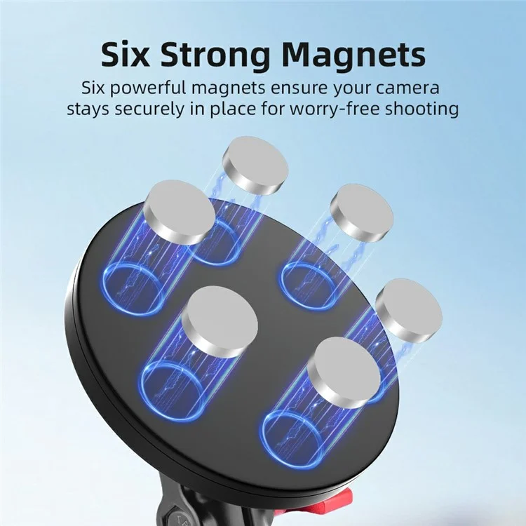 FLYMILE Action Camera Magnetic Mount Dual Ball Head Camera Stand Holder