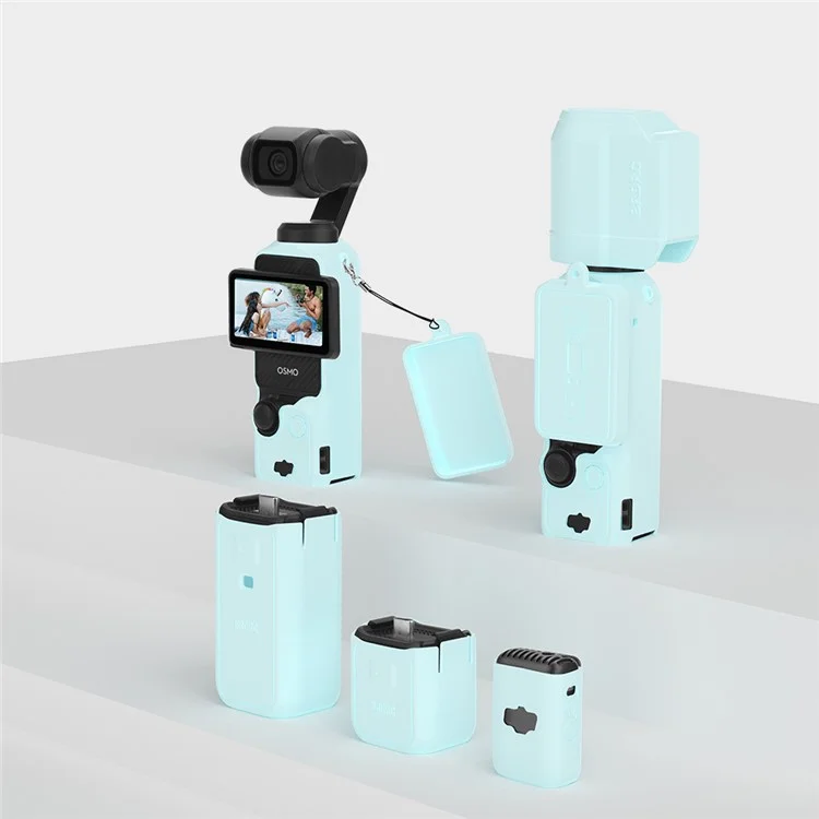 BRDRC Für DJI Osmo Pocket 3 Komplettset Kamera Schutzhülle Weiche Silikon Stoßfeste Hülle - Himmelbau