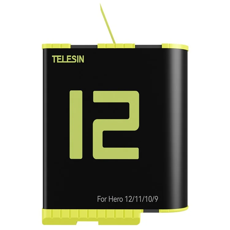TELESIN Full Decoding Battery for GoPro Hero 12 / 11 / 10 / 9 Action Camera 1750mAh Replacement Battery