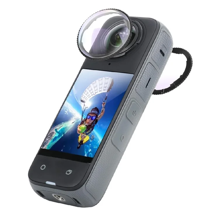 For Insta360 X4 2Pcs Tempered Glass Camera Screen Protector + 2Pcs Lens Guard