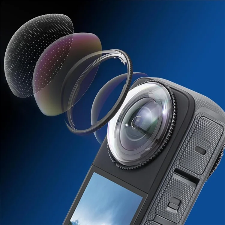For Insta360 X4 2Pcs Tempered Glass Camera Screen Protector + 2Pcs Lens Guard