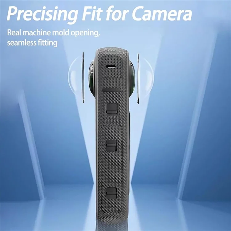 For Insta360 X4 Scratch Resistant Sports Camera Lens Cap PC + Tempered Glass Lens Protector Cover