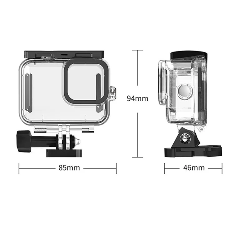 Для GoPro Hero 12 / 11 / 10 / 9 Противоударный водонепроницаемый чехол для подводной съемки на глубине до 45 м с 3 фильтрами
