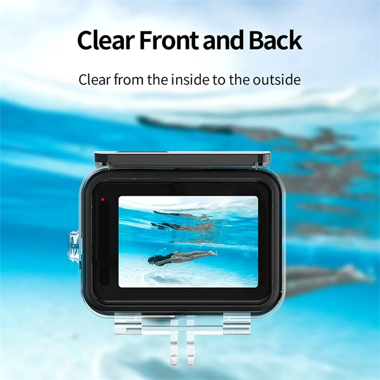 Для GoPro Hero 12 / 11 / 10 / 9 Противоударный водонепроницаемый чехол для подводной съемки на глубине до 45 м с 3 фильтрами