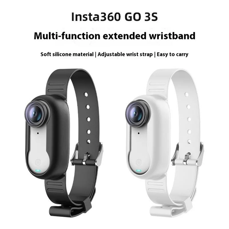 Для Insta360 GO 3S Чехол для камеры с регулируемым ремешком, силиконовый защитный чехол - Черный