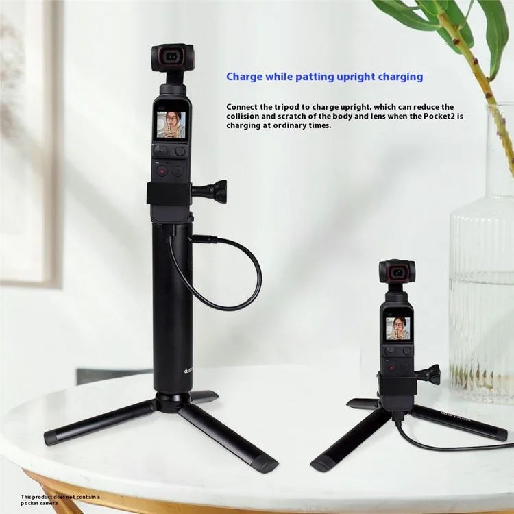 Kit d'expansion de chargeur QISYKER OPA30410 pour DJI Pocket 2 / Osmo Pocket avec prise de charge de 6000 mAh, trépied et pare-soleil.