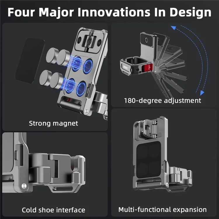 Fixation magnétique pour support d'appareil photo DJI Osmo Pocket 3 avec adaptateur d'extension