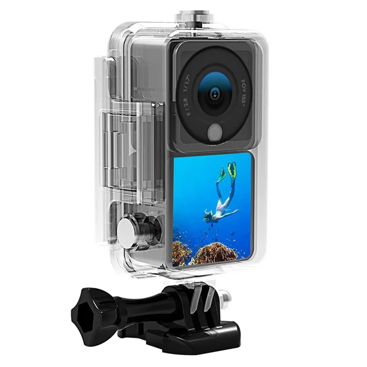 For DJI Action 2 60m Underwater Diving Case Tempered Glass Lens Cover Waterproof Housing
