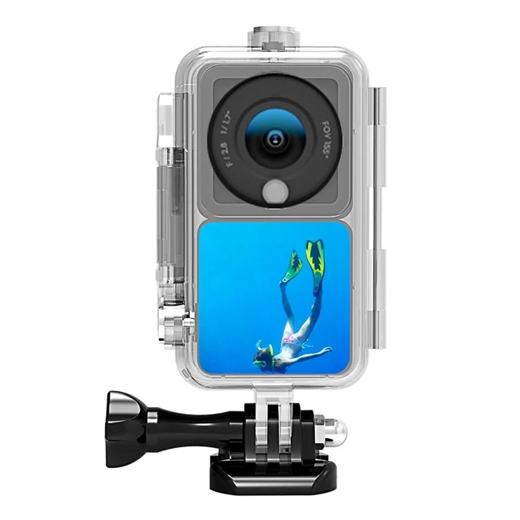 For DJI Action 2 60m Underwater Diving Case Tempered Glass Lens Cover Waterproof Housing