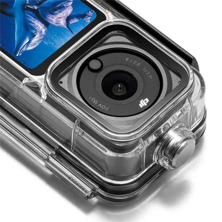 For DJI Action 2 60m Underwater Diving Case Tempered Glass Lens Cover Waterproof Housing