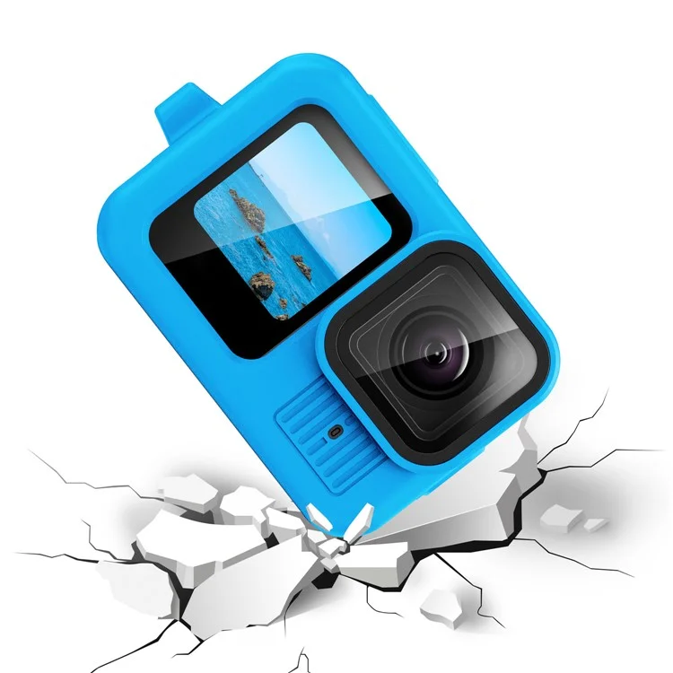 Custodia in silicone antiurto e protettiva per fotocamera GoPro Hero 13 Black - Blu